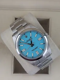 2021 Rolex Oyster Perpetual 124300 Tiffany Dial SS Oyster 41mm