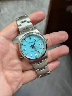 2021 Rolex Oyster Perpetual 124300 Tiffany Dial SS Oyster 41mm