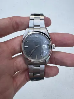 1974-1975 VINTAGE ROLEX OYSTER PERPETUAL 6694 34MM MANUAL WIND GREY DIAL