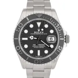 NEW MAY 2025 PAPERS ROLEX YACHT-MASTER TITANIUM 226627 BLACK CERAMIC 42MM BOX