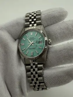 ROLEX 36MM DATEJUST CUSTOM TIFFANY BLUE DIAL - 16014