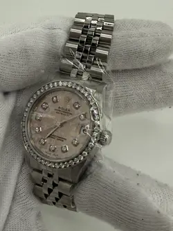 ROLEX DATEJUST 31MM CUSTOM DIAMOND BEZEL DIAL JUBILEE 68240