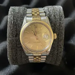ROLEX OYSTER PERPETUAL DATEJUST REF.16013 CHAMPAGNE SUNBURST DIAL.