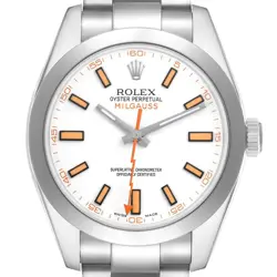 ROLEX MILGAUSS WHITE DIAL STEEL AUTOMATIC MENS WATCH 116400