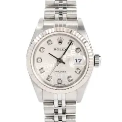 ROLEX DATEJUST LADIES MODEL 79174G SILVER JUBILEE STAINLESS STEEL WHITE GOLD