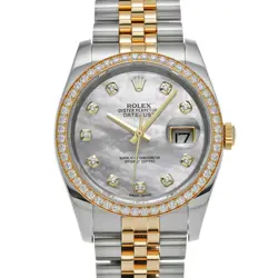 ROLEX DATEJUST 116243NG BLACK SHELL/DIAMOND WATCH 672738