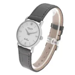 Rolex Cellini Classic White Gold Decorated Silver Dial Mens Watch 5115 Papers
