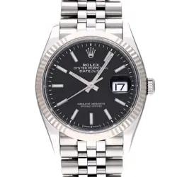 ROLEX DATEJUST 36 126234 BRIGHT BLACK WATCH 669318