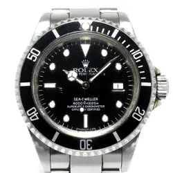 AUTH ROLEX SEA-DWELLER 16600 T****** BLACK MEN'S WRIST WATCH