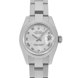 ROLEX DATEJUST 179160 GRAY ROMAN 3 ROW OYSTER BRACELET Z NUMBER SECOND HAND ...