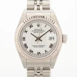 ROLEX DATEJUST 79174 SS×WG SS AT WHITE DIAL 2 EXTRA LINKS
