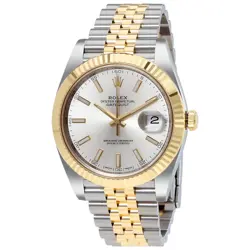 ROLEX DATEJUST41 SILVER DIAL STEEL AND 18K YELLOW GOLD JUBILEE MEN'S WATCH