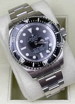 ROLEX SEA-DWELLER DEEPSEA STAINLESS STEEL 44MM BLACK WATCH 116660