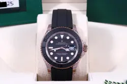 ROLEX 2025 YACHT-MASTER 40 ROSE GOLD OYSTERFLEX BOX/CARD/PAPERS 126655 EVEROSE
