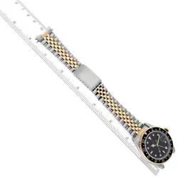 ROLEX GMT MASTER II STEEL YELLOW GOLD BLACK DIAL MENS WATCH 16713