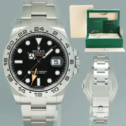 2018 MINT ROLEX 216570 EXPLORER II 42MM BLACK DIAL STEEL OYSTER WATCH BOX
