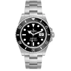 Rolex Submariner Black Dial Ceramic Bezel Steel Mens Watch 126610 Card
