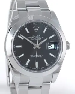 2024 NEW PAPERS Rolex DateJust 41 Steel 126300 Black Dial Oyster 41mm Watch Box