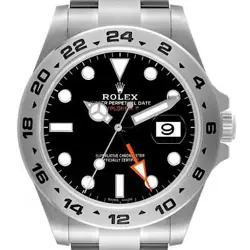 ROLEX EXPLORER II 42 BLACK DIAL ORANGE HAND STEEL MENS WATCH 216570