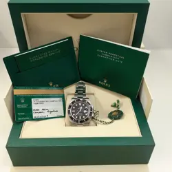 Full Set 2017 Rolex Submariner 40 mm Black Steel Automatic Watch 116610 LN