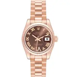 ROLEX PRESIDENT ROSE GOLD DIAMOND LADIES WATCH 179175 BOX CARD