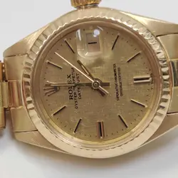 ROLEX LADIES DATEJUST 26 MM 18K YELLOW GOLD OYSTER WATCH 6917 CIRCA 1972