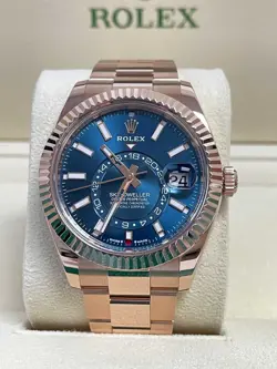 ROLEX SKYDWELLER ROSE EVEROSE GOLD BLUE 336935 MINT 2024