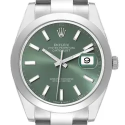 ROLEX DATEJUST 41 MINT GREEN DIAL STEEL MENS WATCH 126300 UNWORN