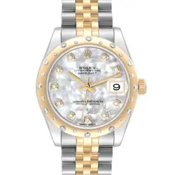 ROLEX DATEJUST 31 MIDSIZE STEEL YELLOW GOLD DIAMOND LADIES WATCH 178343