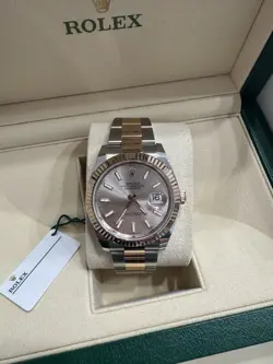 2021 ROLEX DATEJUST 126331 SUNDUST SILVER DIAL 41MM W/ BOX & PAPERS