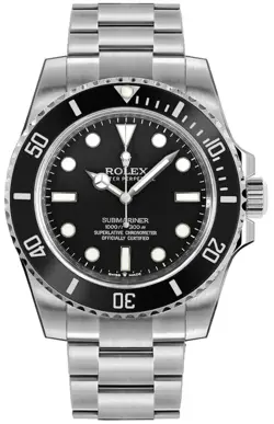 ROLEX SUBMARINER 41MM STEEL OYSTER BLACK DIAL BEZEL MEN'S WATCH 124060-0001