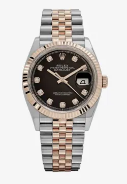 ROLEX DATEJUST 116231 MINT COMPLETE 2020 ROSE TWO TONE DIAMOND DIAL WATCH 36MM