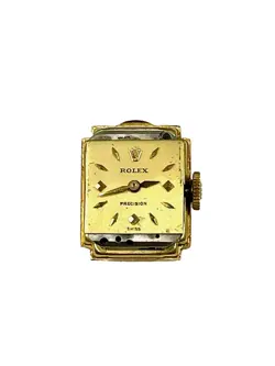 VINTAGE 18K YELLOW GOLD & DIAMOND ROLEX PRECISION MECHANICAL COCTAIL WATCH