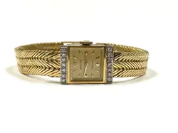 VINTAGE 18K YELLOW GOLD & DIAMOND ROLEX PRECISION MECHANICAL COCTAIL WATCH