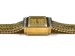 VINTAGE 18K YELLOW GOLD & DIAMOND ROLEX PRECISION MECHANICAL COCTAIL WATCH