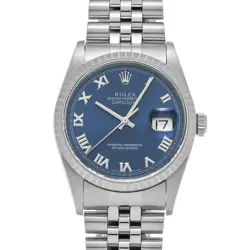 ROLEX DATEJUST 16220 BLUE WATCH 674907