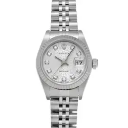 ROLEX DATEJUST 79174G SILVER COMPUTER/DIAMOND WATCH 675634