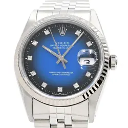 ROLEX MEN'S DATEJUST 16234G SS/K18WG BLUE GRADIENT AUTOMATIC #CS165