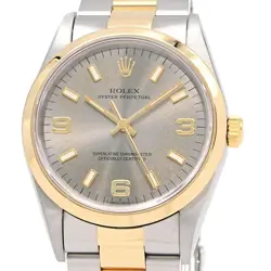 ROLEX MEN'S OYSTER PERPETUAL 14203 W K18YG/SS AUTOMATIC #CS218