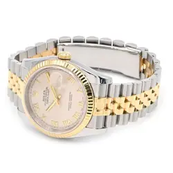 Rolex Men's Datejust 116233 K18YG/SS Pyramid Ivory Automatic #CS108