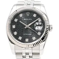 ROLEX MEN'S DATEJUST 116234G V K18WG/SS 10P DIAMOND AUTOMATIC #CS139