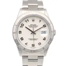 ROLEX DATEJUST WATCHES 16264 STAINLESS STEEL K18 WHITE GOLD Y-NUMBER USED
