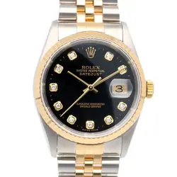 ROLEX DATEJUST WATCHES 16233G STAINLESS STEEL K18 YELLOW GOLD P NUMBER USED