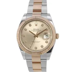 ROLEX DATEJUST 41 41MM STEEL 18K ROSE GOLD SUNDUST DIAL 126331G