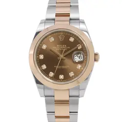 ROLEX DATEJUST 41MM STEEL 18K ROSE GOLD CHOCOLATE DIAL 126301G