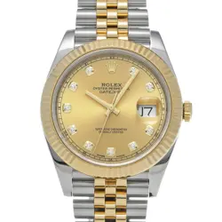 ROLEX DATEJUST 41 126333G CHAMPAGNE/DIAMOND WATCH 677459