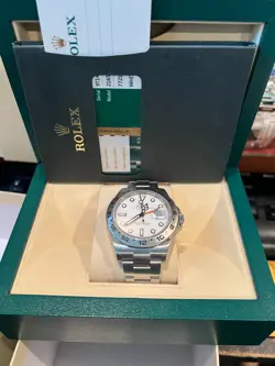 ROLEX EXPLORER II 216570 WHITE DIAL 42MM STAINLESS STEEL OYSTER PERPETUAL 2014