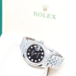 ROLEX 26MM BLACK DIAMONDS DATEJUST REF: 179174 (2019)