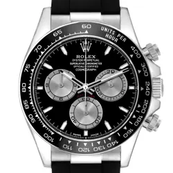 ROLEX DAYTONA WHITE GOLD BLACK DIAL STEEL AUTOMATIC MENS WATCH 126519
