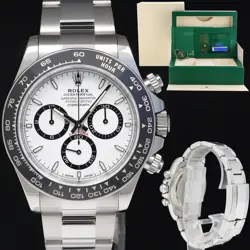 JUNE NEW 2025  PAPERS ROLEX DAYTONA 126500LN WHITE PANDA CERAMIC STEEL WATCH BOX